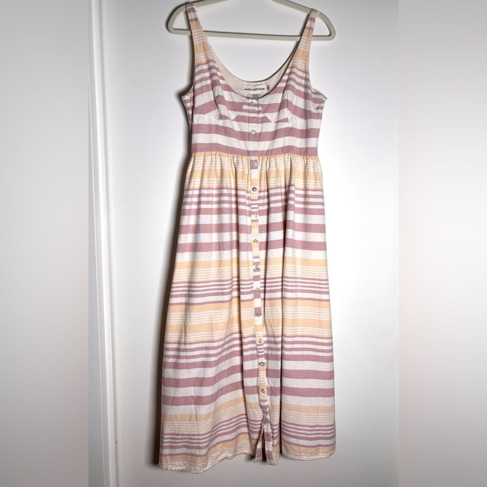 Mara Hoffman Organic Cotton Striped Maxi Dress | Pastel Boho Sustainable Resort